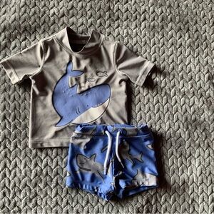 Happy Shark 2 Piece Swimsuit from Carters in 3M